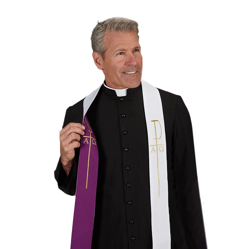 A priest wearing a stole.